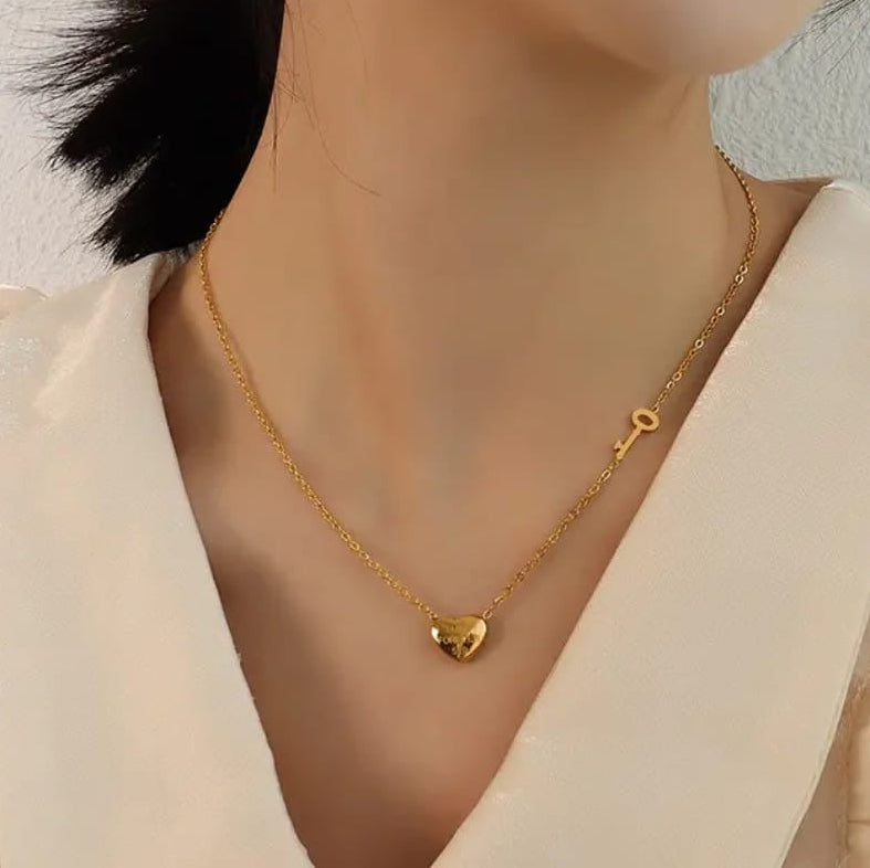 Gold-Plated Locket (key to my heart)