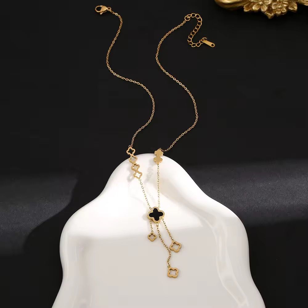 Four-leaf clover necklace