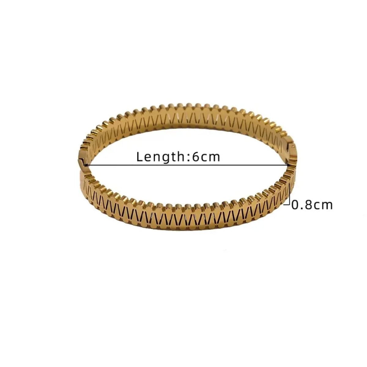 Gold - plated cuff bangle - Milaaf Jewellers