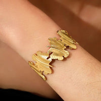 Gold cuff bracelet