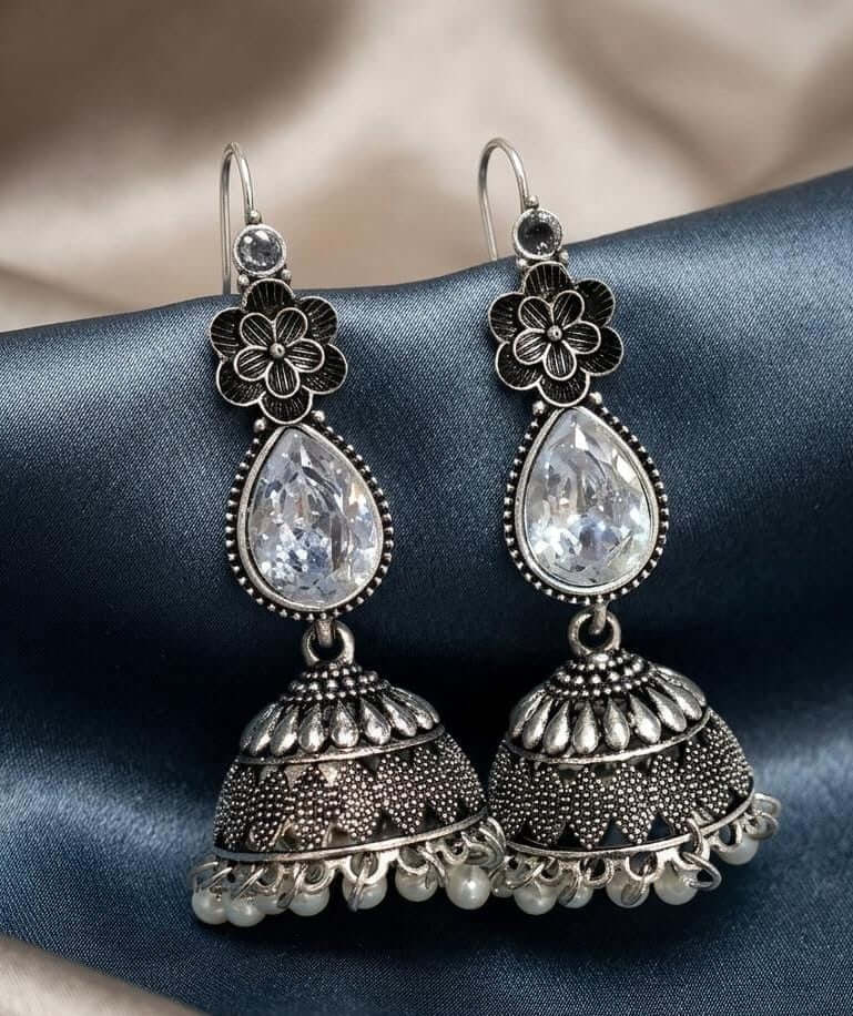 Oxidized Jhumka product shot front view