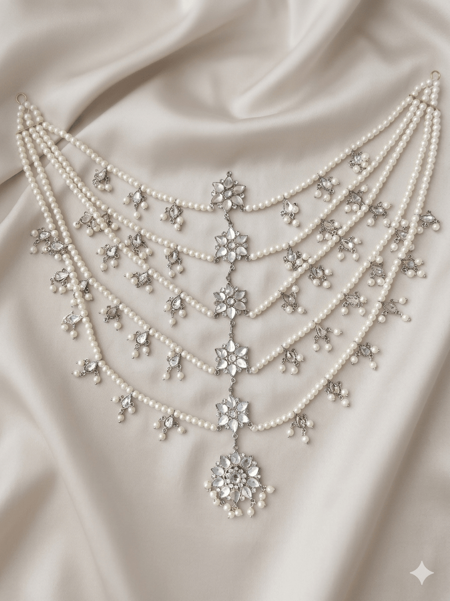 5_Layer Shesha Kundan Mathapatti - Milaaf Jewellers