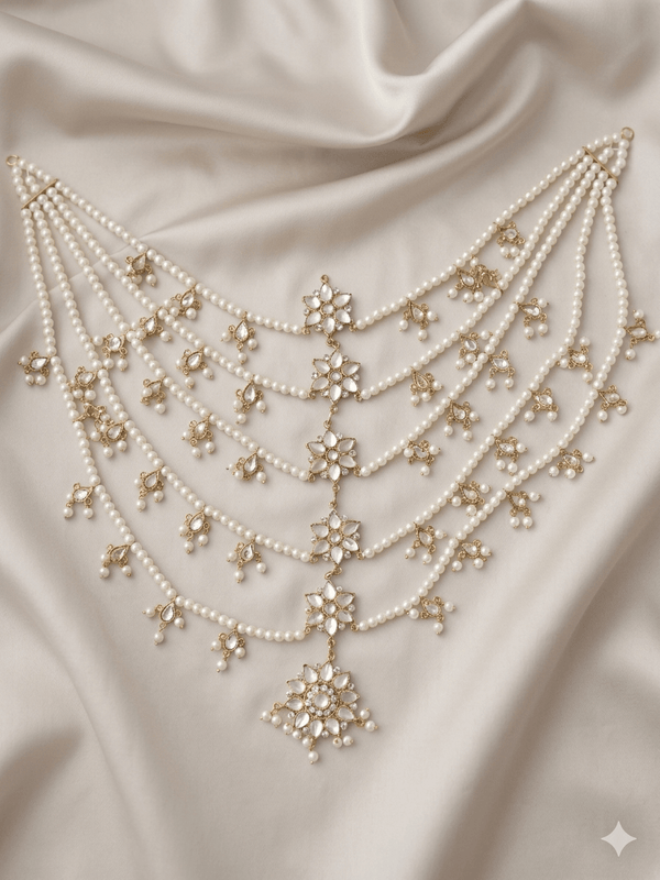 5_Layer Shesha Kundan Mathapatti - Milaaf Jewellers