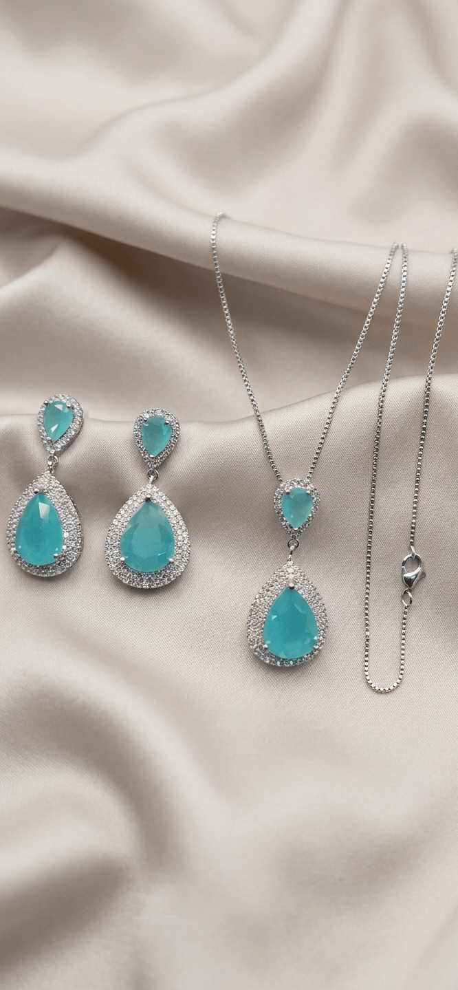 Zarconia Drop Set on model formal styling