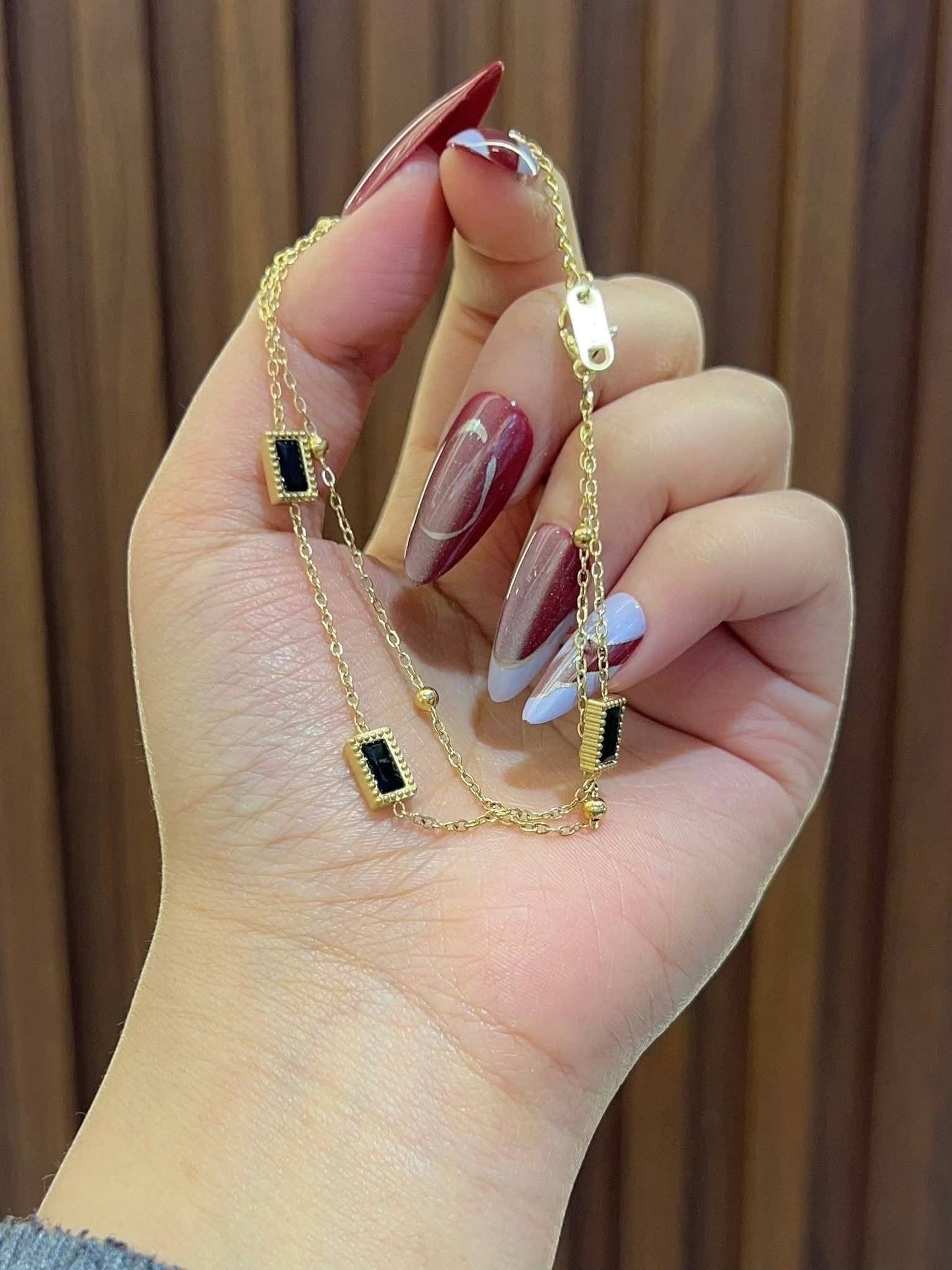 Aesthetic Double Layer Crystal Bracelet