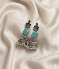 Oxidized Jhumka Earrings