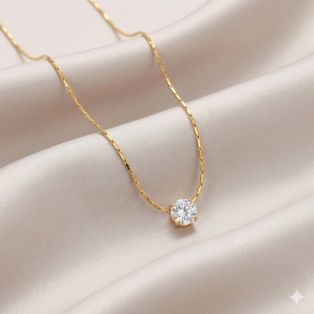 One Diamond Necklace