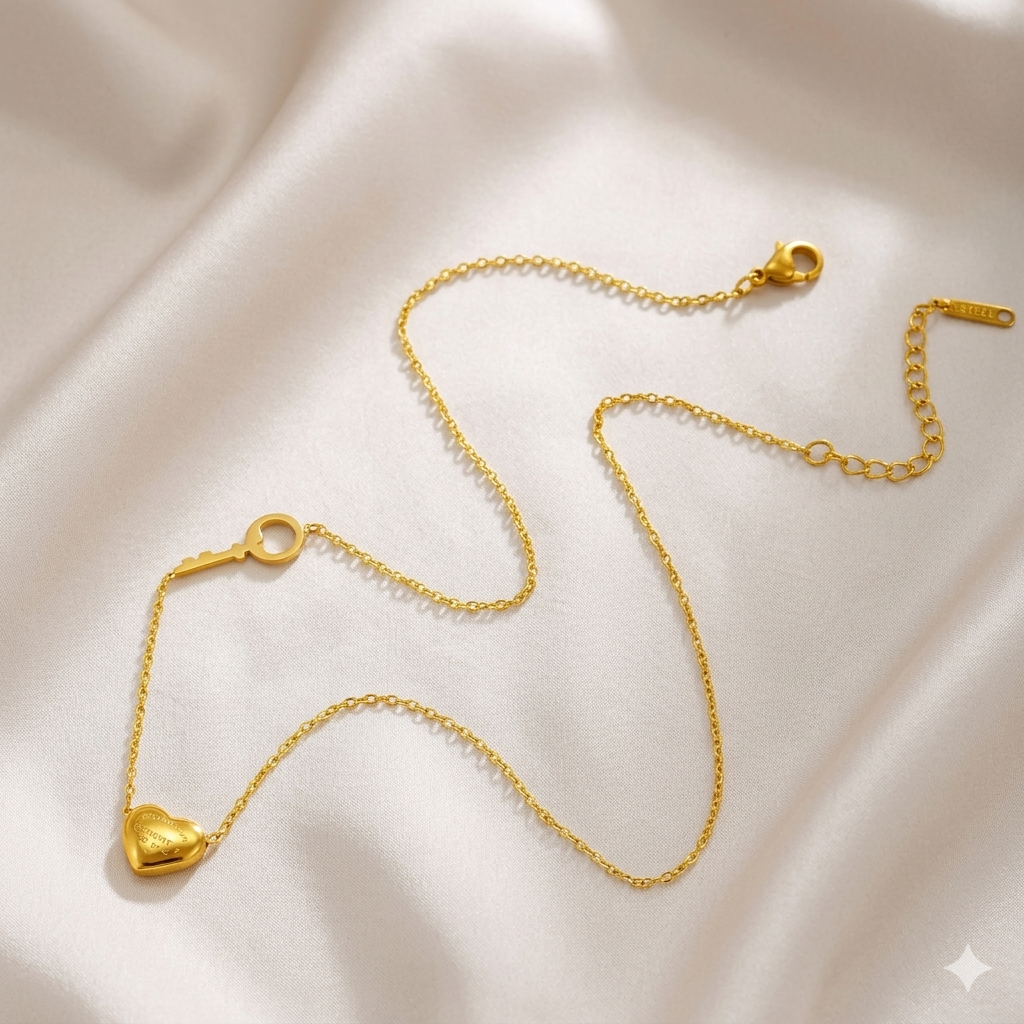 Gold-Plated Locket (key to my heart)