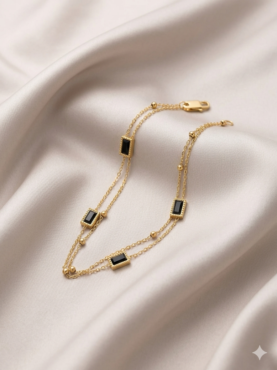 Aesthetic Double Layer Crystal Bracelet