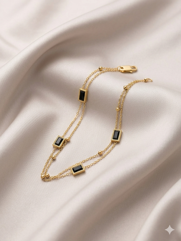 Aesthetic Double Layer Crystal Bracelet