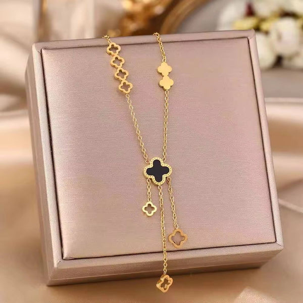 Four-leaf clover necklace