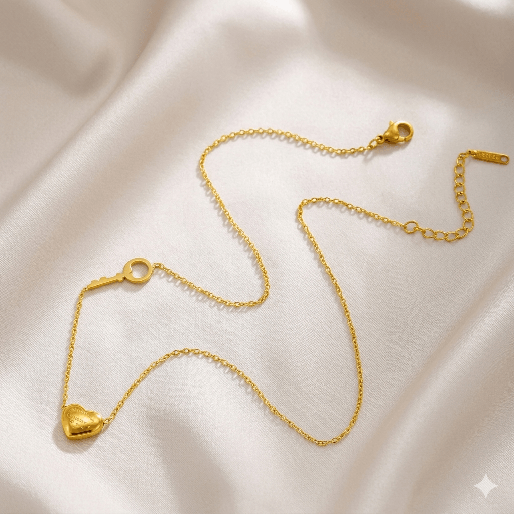 Gold-Plated Locket (key to my heart) - Milaaf Jewellers