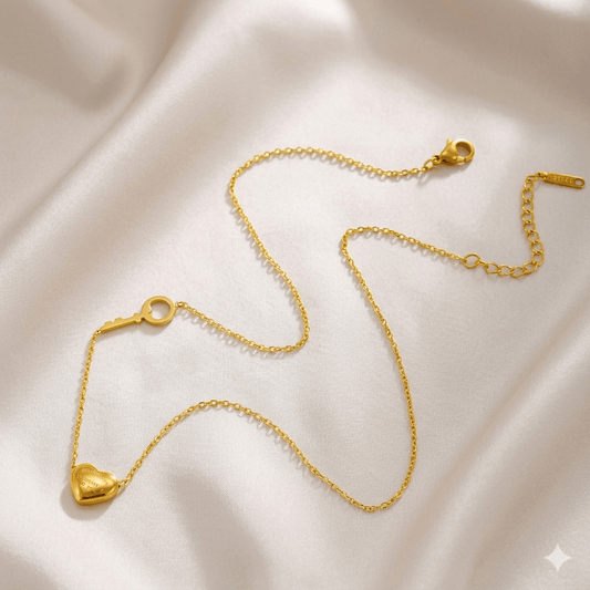 Gold-Plated Locket (key to my heart) - Milaaf Jewellers
