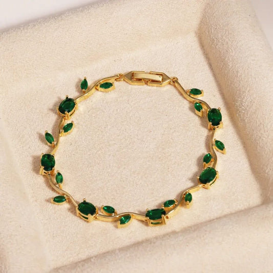 Gold plated zarcon bracelet - Milaaf Jewellers