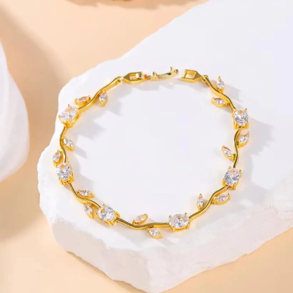 Gold plated zarcon bracelet - Milaaf Jewellers