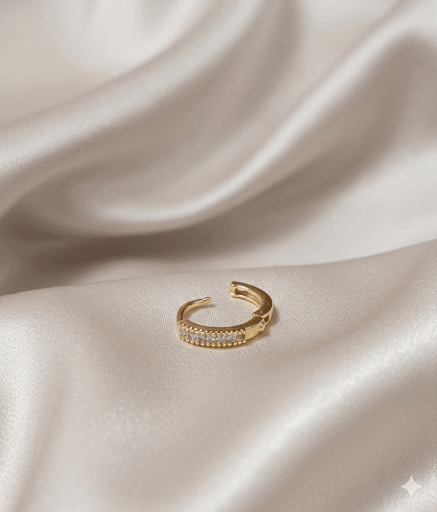 Gold & Silver Nose Ring - Milaaf Jewellers