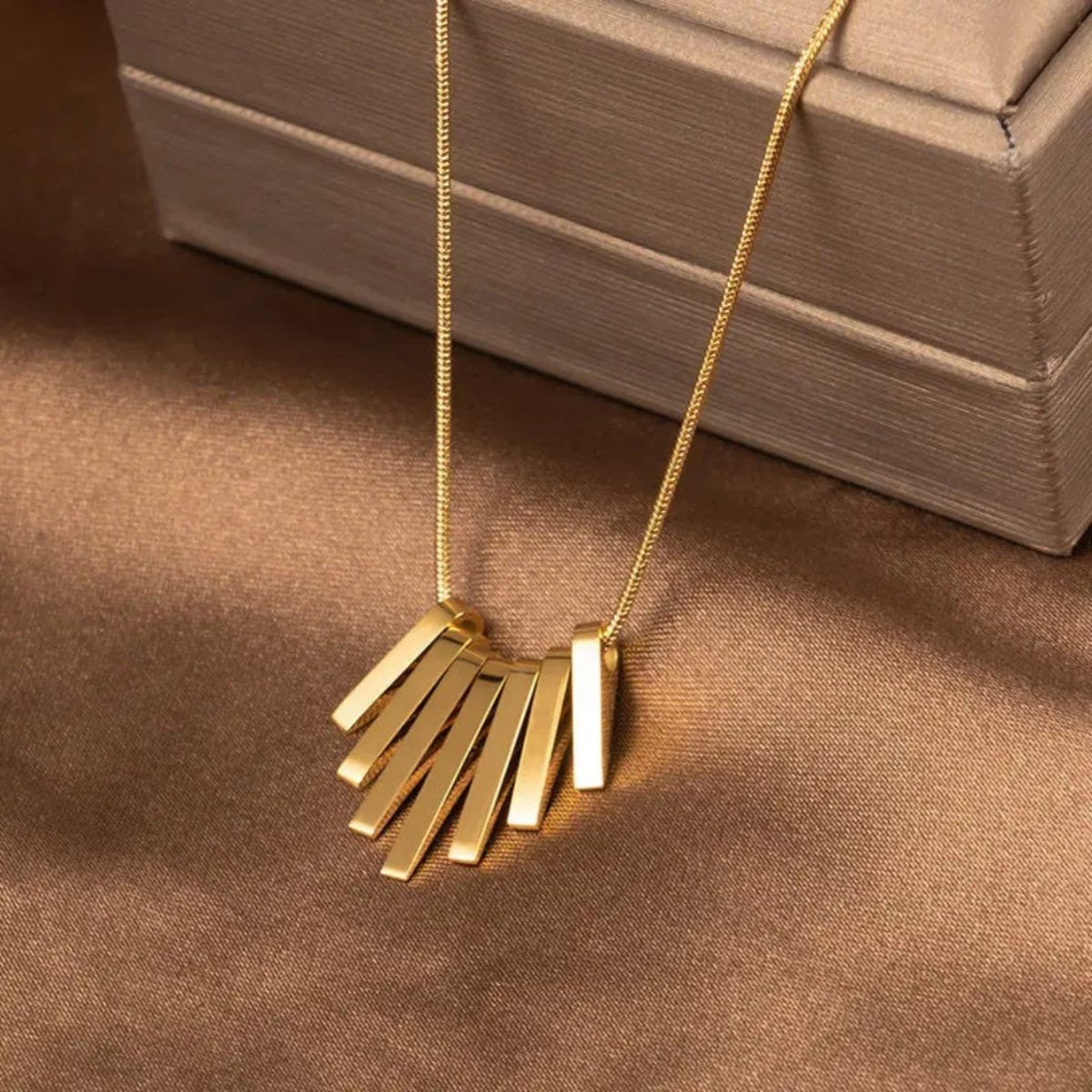 Gold Stalactite Pendant Necklace - Milaaf Jewellers