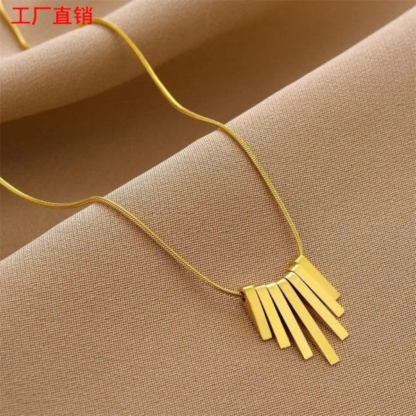 Gold Stalactite Pendant Necklace - Milaaf Jewellers