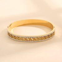 Golden - tone stainless steel bangle - Milaaf Jewellers