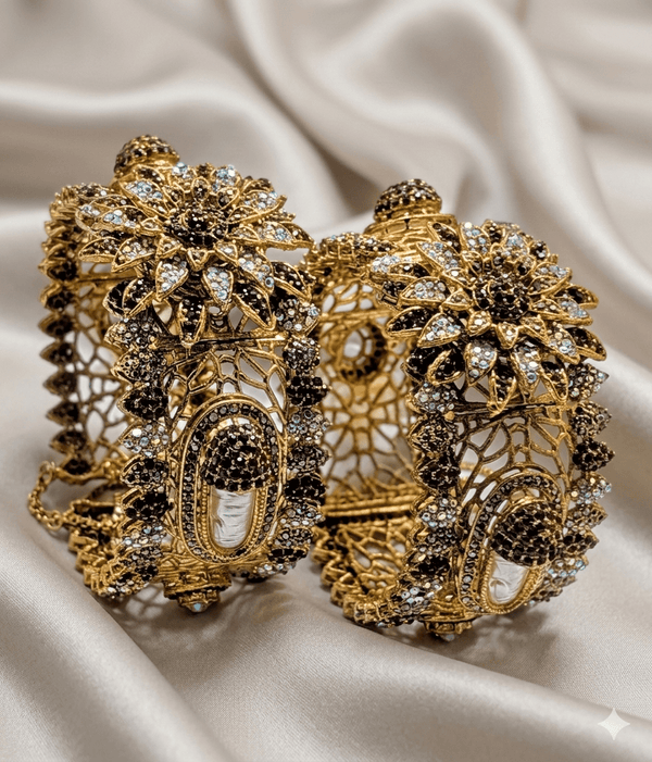 Luxury Mother of Pearl Openable Bangles (Set of 2) - Milaaf Jewellers