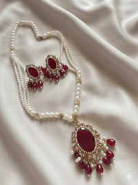 Pearl Mala Pendant Set - Milaaf Jewellers