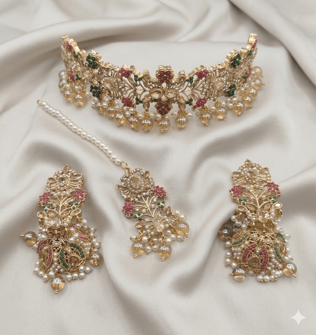 Polki Bridel Jewellery Set - Milaaf Jewellers