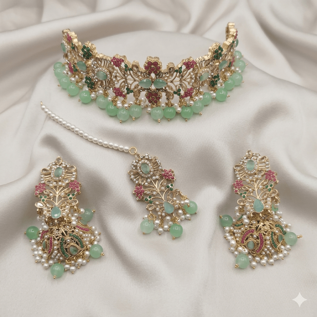 Polki Bridel Jewellery Set - Milaaf Jewellers