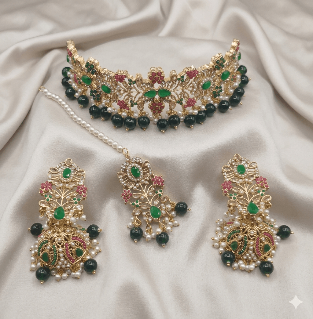 Polki Bridel Jewellery Set - Milaaf Jewellers