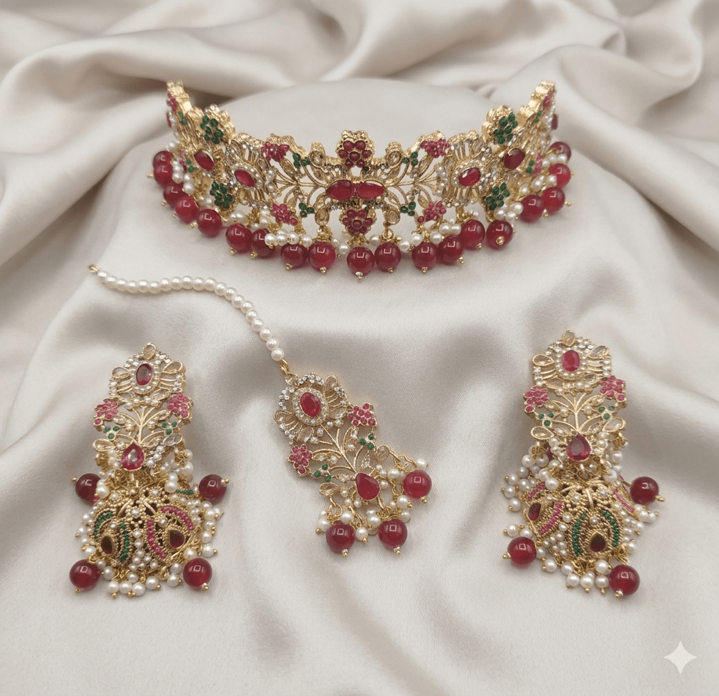 Polki Bridel Jewellery Set - Milaaf Jewellers
