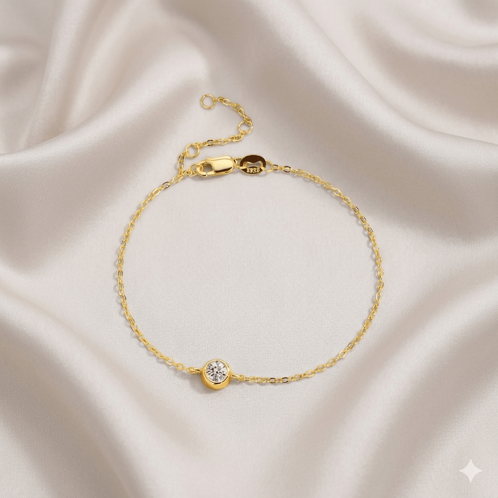 Sterling Silver Gold Plated Adjustable Cable Link Chain bracelet - Milaaf Jewellers
