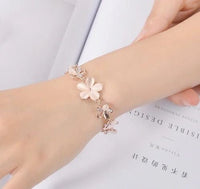 Youbella rose floral crystal bracelet - Milaaf Jewellers